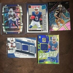 Buffalo bills 5 card football lot numberd to /99 and /399